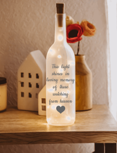 Load image into Gallery viewer, In Loving Memory Wine Bottle Light, Bereavement Gift
