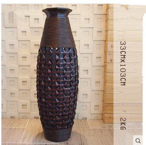 Bamboo Floor Vase 40in