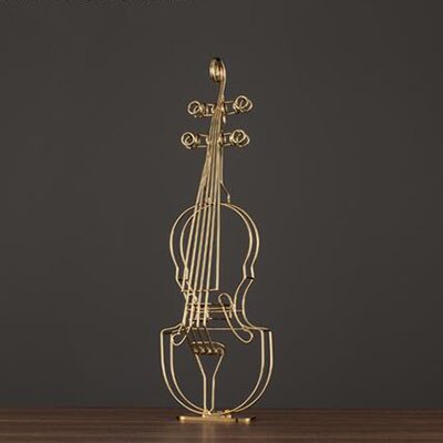 Gilded Violin Sculpture