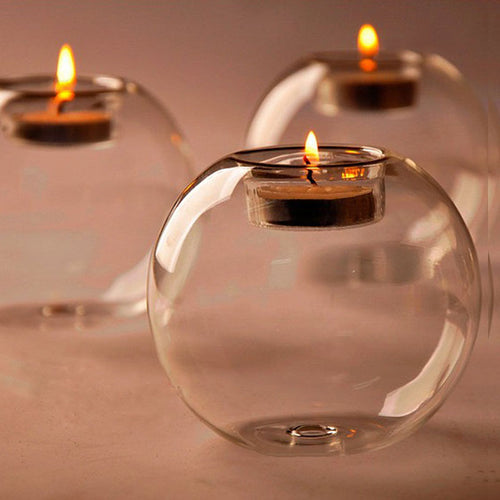 Classic Crystal Glass Candle Holder