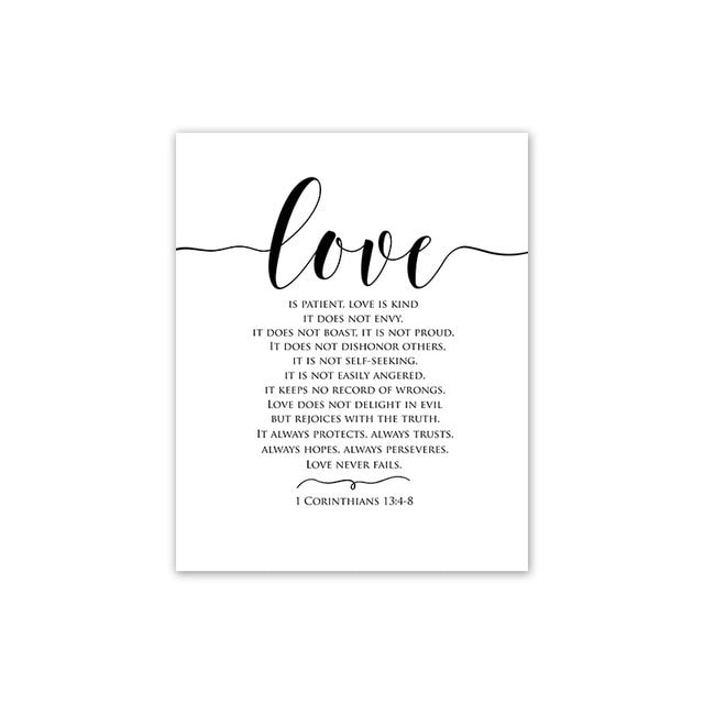 Frameless Wall Art - Love is Written