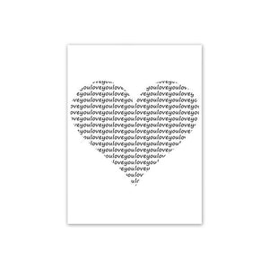 Frameless Wall Art - Love Heart