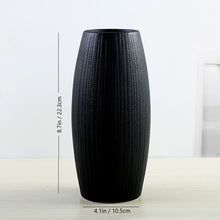 Load image into Gallery viewer, Modern Black Ceramic Vase
