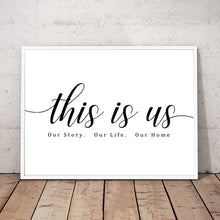 Load image into Gallery viewer, Frameless Wall Art - Our Story Our Life Our Home
