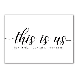 Frameless Wall Art - Our Story Our Life Our Home