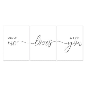 Frameless Wall Art - All of Me Loves All of You