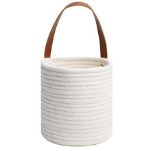 Load image into Gallery viewer, Cotton Rope Woven Basket Simply White
