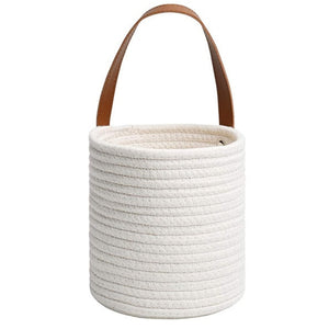 Cotton Rope Woven Basket Simply White