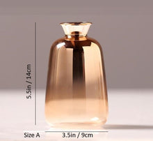 Load image into Gallery viewer, Mod Glass Vase - Transparent Gold Tone
