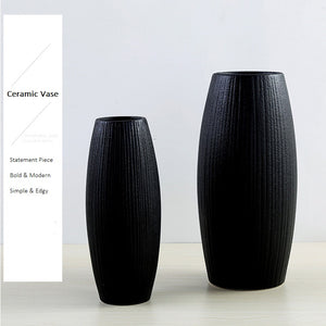 Modern Black Ceramic Vase