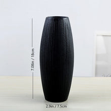 Load image into Gallery viewer, Modern Black Ceramic Vase
