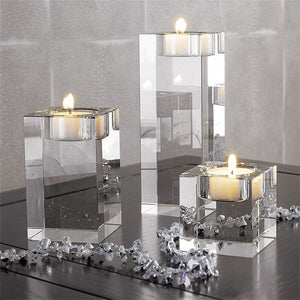 European Style Crystal Glass Candle Holder