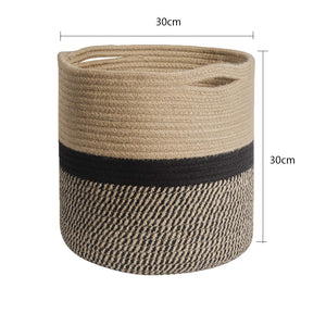 Natural Cotton Rope Round Woven Basket