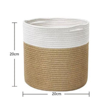 Load image into Gallery viewer, Natural Cotton Rope Round Woven Basket
