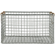 Load image into Gallery viewer, Metal House Grid-Pattern Storage Basket Retro-Silver
