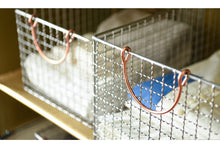 Load image into Gallery viewer, Metal House Grid-Pattern Storage Basket Retro-Silver
