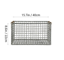 Load image into Gallery viewer, Metal House Grid-Pattern Storage Basket Retro-Silver
