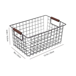 Metal House Retro Wrought Iron Storage Basket