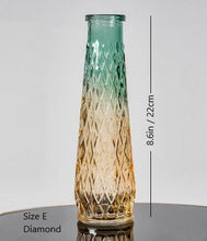 Load image into Gallery viewer, European Retro Embossed Colorful Art Glass Vase
